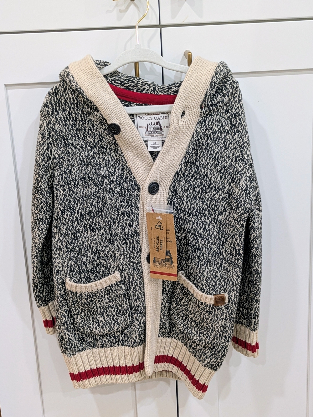 Roots Cabin Hooded Cardigan NWT